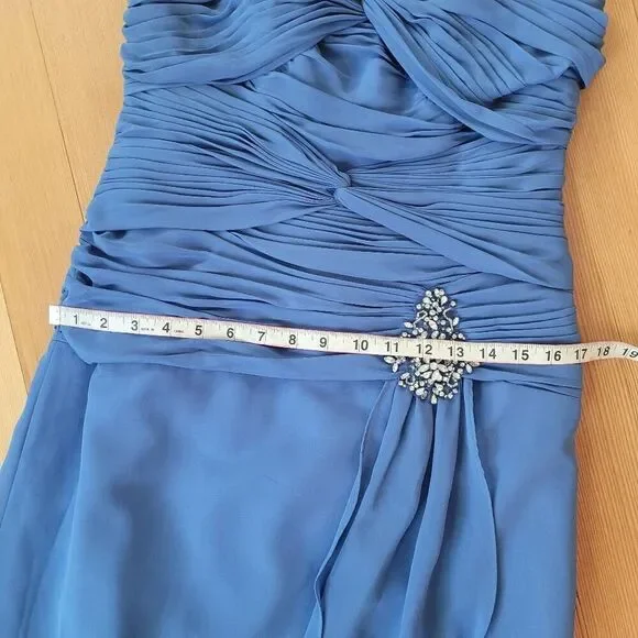 NWT Alfred Angelo navy single strap maxi dress sweetheart neckline wedding guest - Picture 15 of 16
